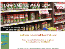 Tablet Screenshot of lowsaltlowfat.com